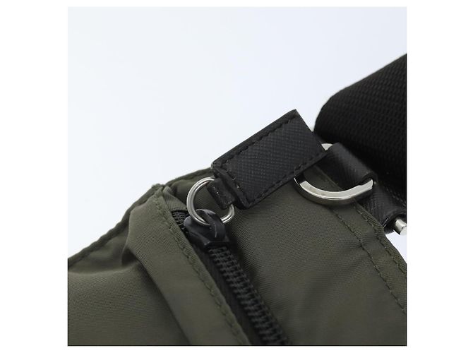 PRADA Schultertasche Nylon Grau Silber Authentisch ep5770 Braun - Ansicht 19