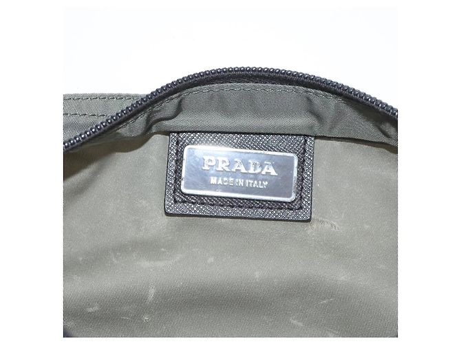 PRADA Schultertasche Nylon Grau Silber Authentisch ep5770 Braun - Ansicht 20