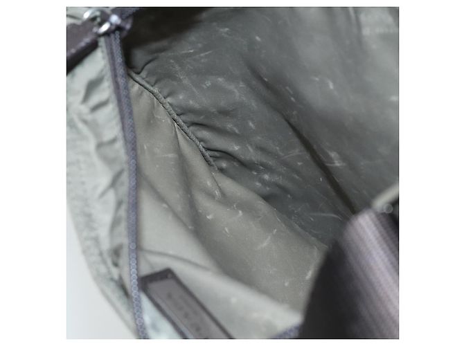PRADA Schultertasche Nylon Grau Silber Authentisch ep5770 Braun - Ansicht 21