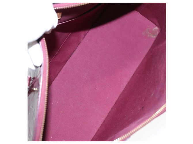 LOUIS VUITTON Monogram Vernis Avalon borsa a mano con zip Amarante M91594 LV Auth mr482 Bordò - vista 11