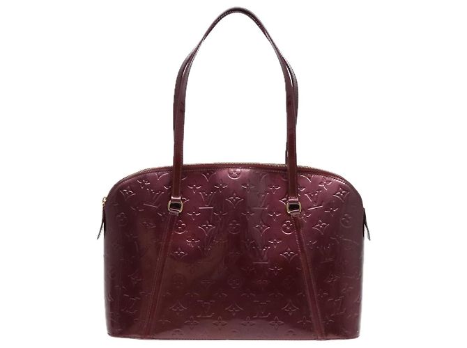 LOUIS VUITTON Monogram Vernis Avalon borsa a mano con zip Amarante M91594 LV Auth mr482 Bordò - vista 13