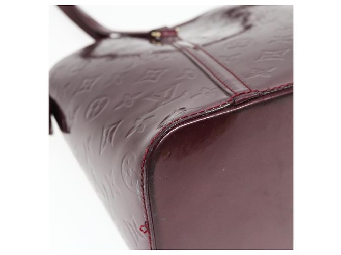 LOUIS VUITTON Monogram Vernis Avalon borsa a mano con zip Amarante M91594 LV Auth mr482 Bordò - vista 14