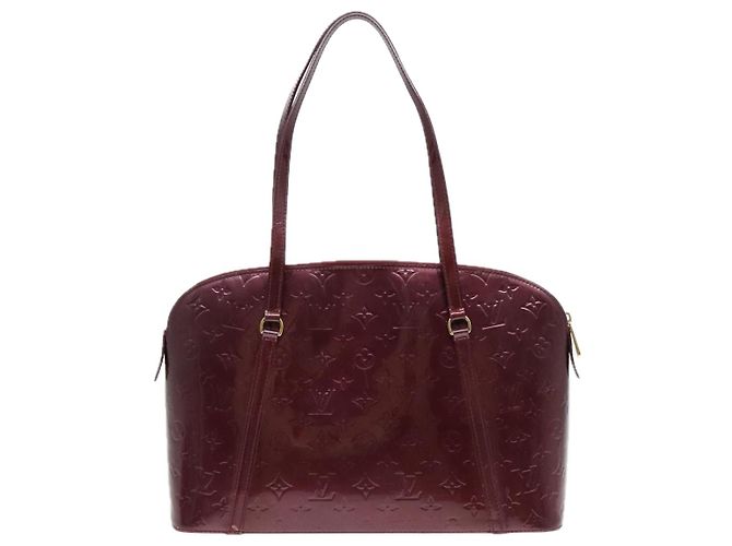 LOUIS VUITTON Monogram Vernis Avalon borsa a mano con zip Amarante M91594 LV Auth mr482 Bordò - vista 2