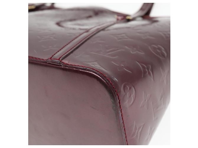 LOUIS VUITTON Monogram Vernis Avalon borsa a mano con zip Amarante M91594 LV Auth mr482 Bordò - vista 9