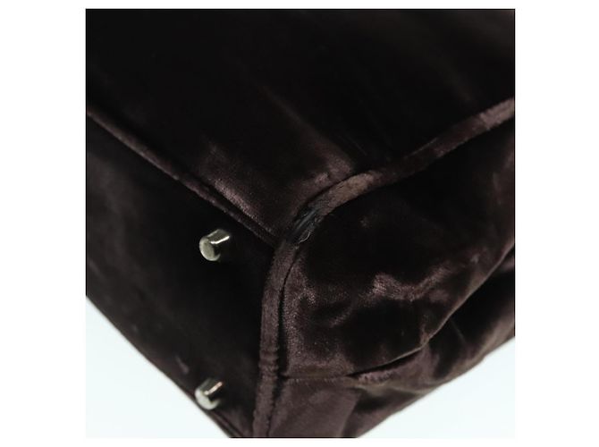 PRADA Borsa a Mano Camoscio Marrone Auth 93244 - vista 17