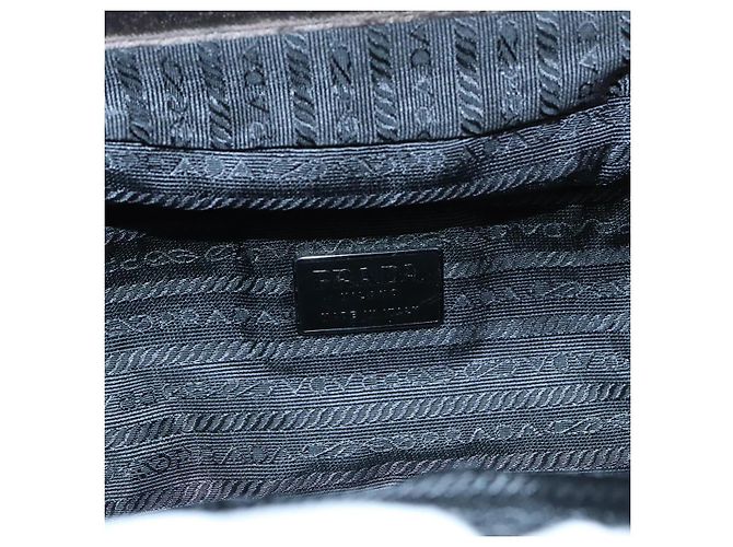 PRADA Borsa a Mano Camoscio Marrone Auth 93244 - vista 18