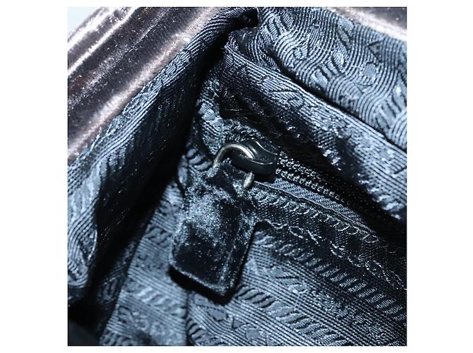 PRADA Borsa a Mano Camoscio Marrone Auth 93244 - vista 21