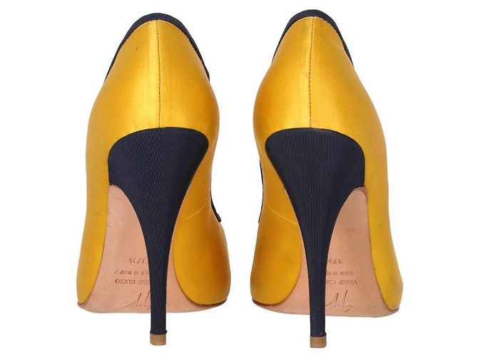 Décolleté gialle e nere Giuseppe Zanotti - anni 2000 Nero Giallo Sabbia - vista 4