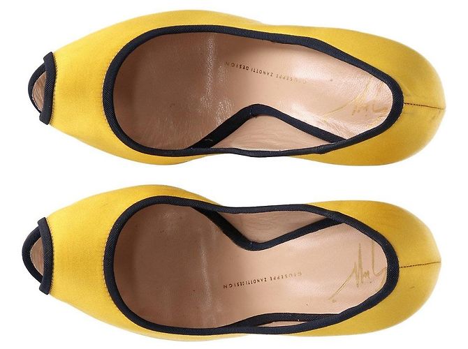 Décolleté gialle e nere Giuseppe Zanotti - anni 2000 Nero Giallo Sabbia - vista 5