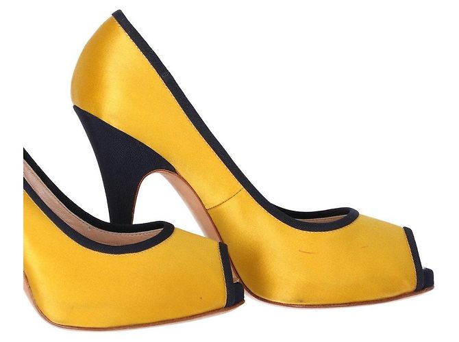 Décolleté gialle e nere Giuseppe Zanotti - anni 2000 Nero Giallo Sabbia - vista 6