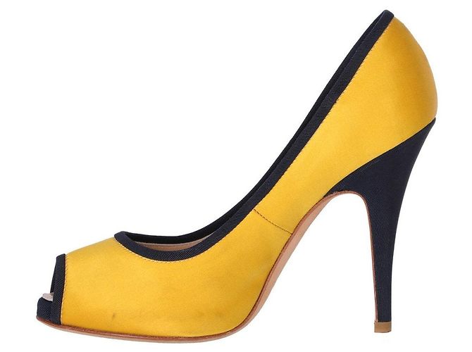 Décolleté gialle e nere Giuseppe Zanotti - anni 2000 Nero Giallo Sabbia - vista 7