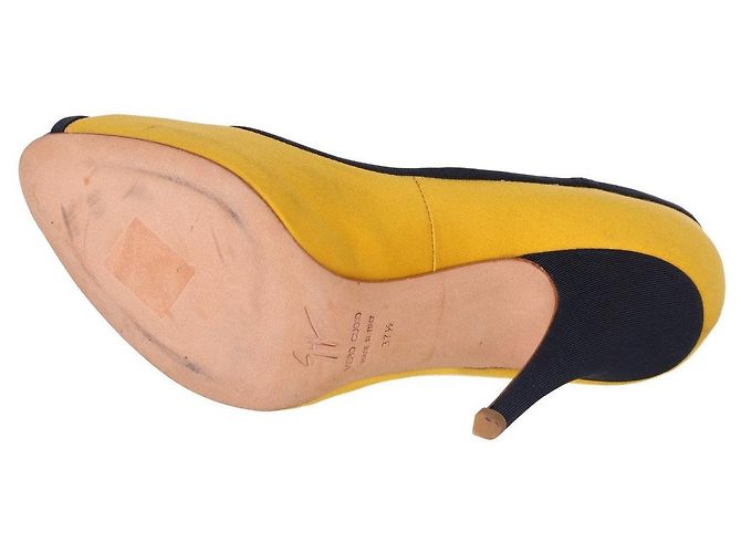 Décolleté gialle e nere Giuseppe Zanotti - anni 2000 Nero Giallo Sabbia - vista 8