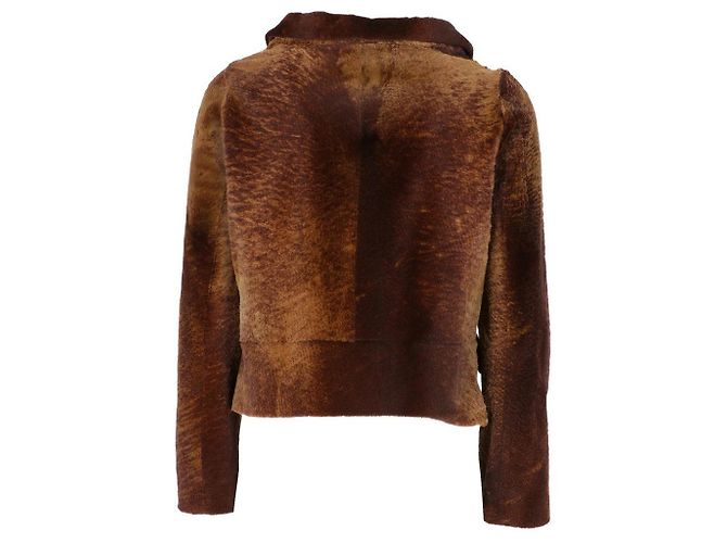 Chaqueta de piel Marni Brown - Años 2000 Castaño - vista 2
