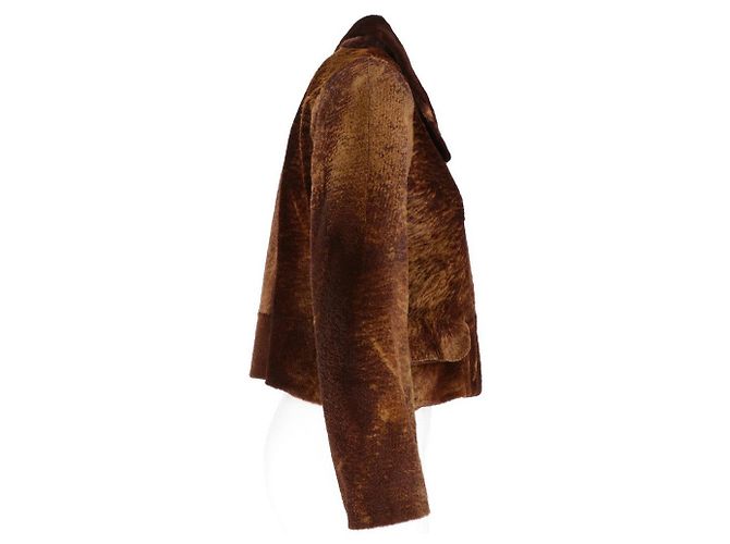 Chaqueta de piel Marni Brown - Años 2000 Castaño - vista 3