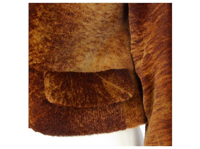 Chaqueta de piel Marni Brown - Años 2000 Castaño - vista 4