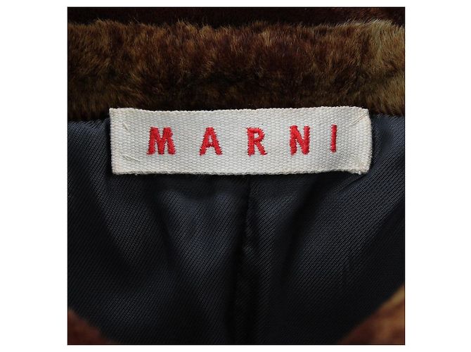 Chaqueta de piel Marni Brown - Años 2000 Castaño - vista 5