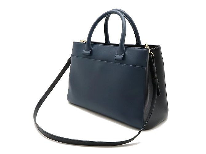 Borsa Chanel Neo Executive Line Coco Mark Nero Blu - vista 3