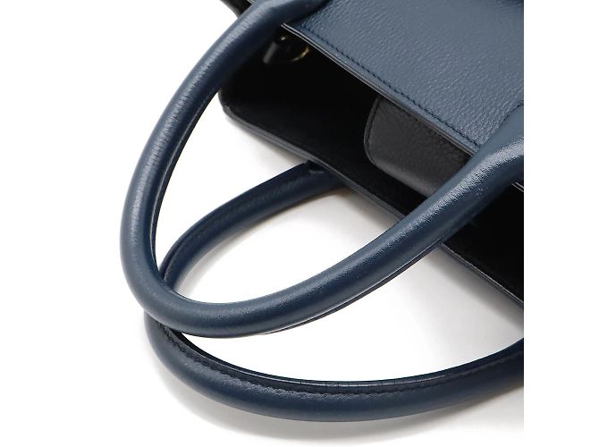 Borsa Chanel Neo Executive Line Coco Mark Nero Blu - vista 5