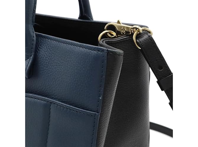 Borsa Chanel Neo Executive Line Coco Mark Nero Blu - vista 9