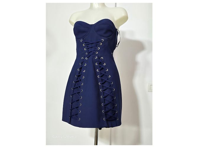 Elisabetta Franchi Kleid Dunkelblau Polyester - Ansicht 5