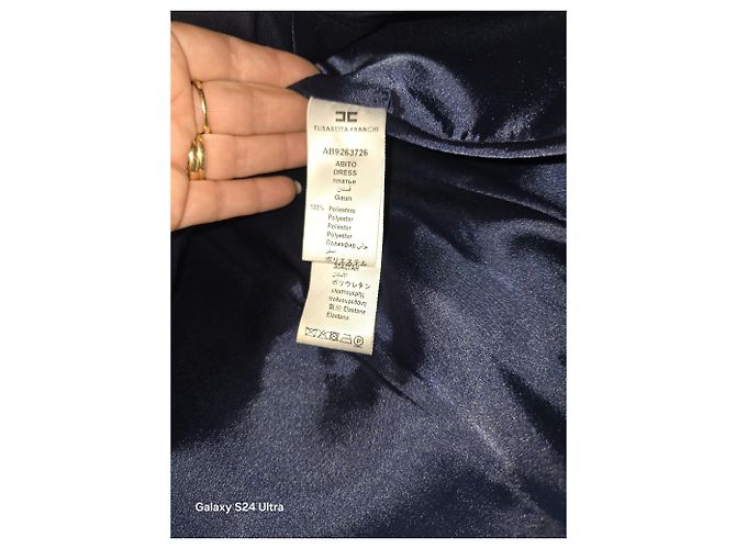 Elisabetta Franchi Kleid Dunkelblau Polyester - Ansicht 6