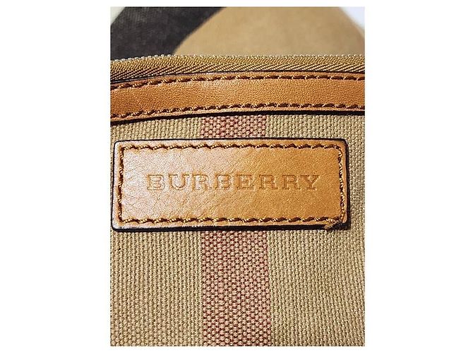Burberry Canvas Mega Check Mini Ashby Hobo Saddle Bag Braun/Beige - Ansicht 5