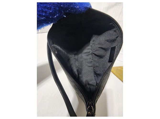 Borsa a spalla Gucci GG Canvas Boat Nera Nero - vista 13