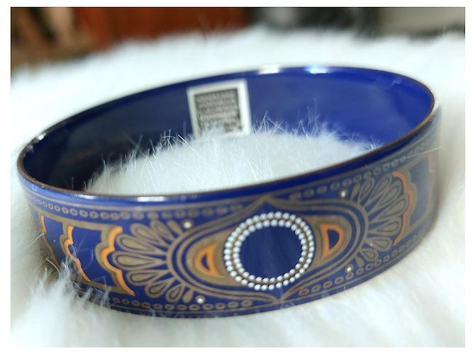 Pulsera Michaela Frey Wille. Blanco Azul Dorado - vista 12