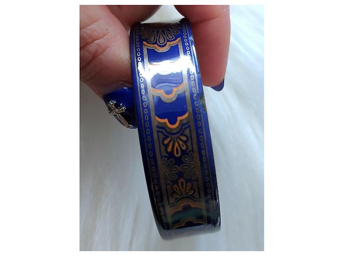 Pulsera Michaela Frey Wille. Blanco Azul Dorado - vista 2
