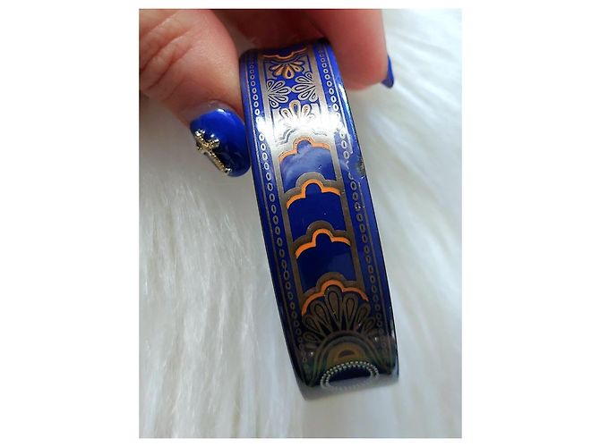 Pulsera Michaela Frey Wille. Blanco Azul Dorado - vista 3