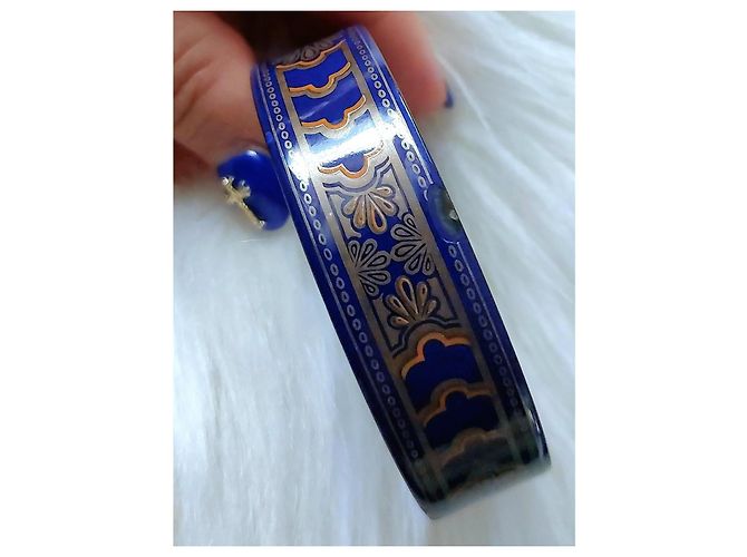 Pulsera Michaela Frey Wille. Blanco Azul Dorado - vista 4