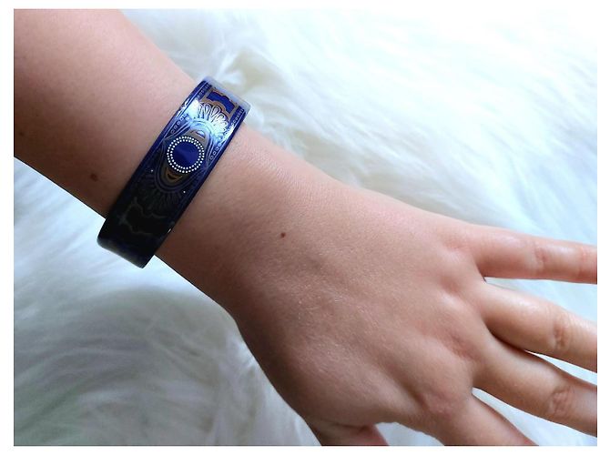 Pulsera Michaela Frey Wille. Blanco Azul Dorado - vista 5