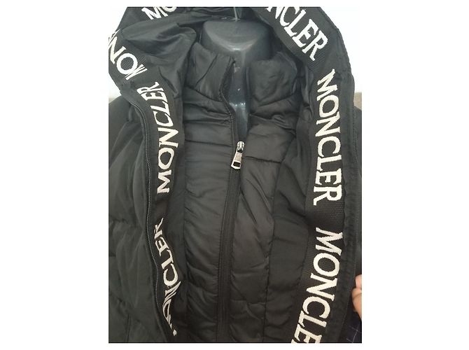 Manteau Moncler Garçon Réversible Noir Viscose - vue 5