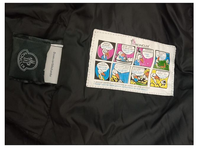 Manteau Moncler Garçon Réversible Noir Viscose - vue 6