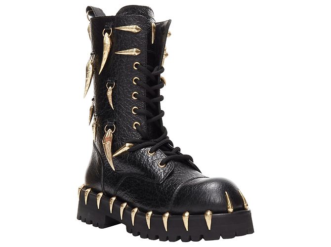 Kampfstiefel mit Hornanhänger von Roberto Cavalli - Ansicht 2