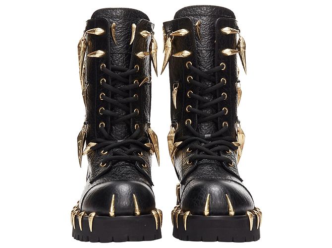 Kampfstiefel mit Hornanhänger von Roberto Cavalli - Ansicht 3
