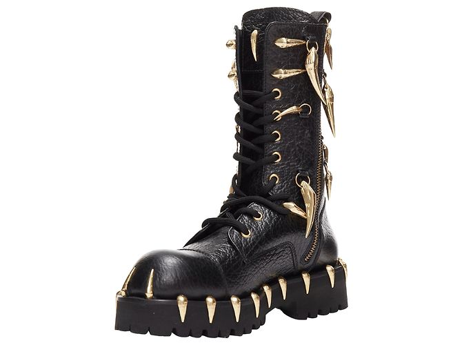 Kampfstiefel mit Hornanhänger von Roberto Cavalli - Ansicht 4