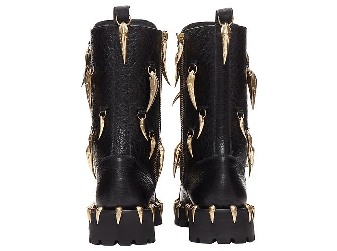 Kampfstiefel mit Hornanhänger von Roberto Cavalli - Ansicht 5