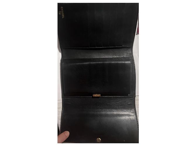 Billetera bi-fold con cierre CC de Chanel y cierre de presión Negro - vista 4