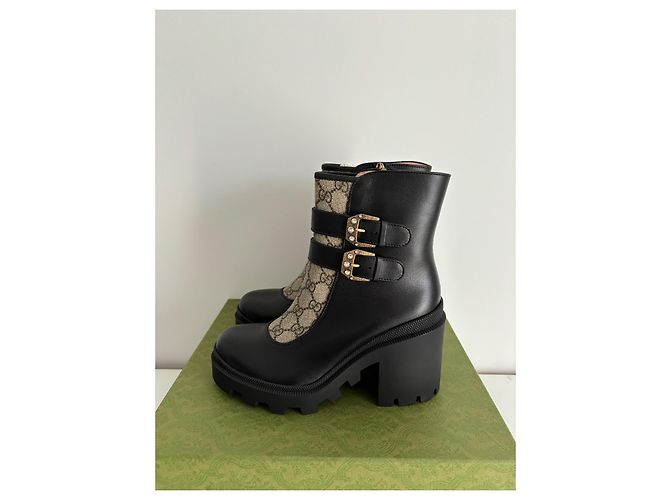Botines Gucci de cuero negro - vista 2