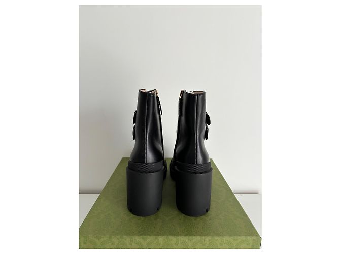 Botines Gucci de cuero negro - vista 4