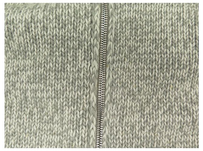 Hermès HERMES JACKE WESTE MIT REISSVERSCHLUSS L 56 AUS GRAUEM CASHMERE - Ansicht 12