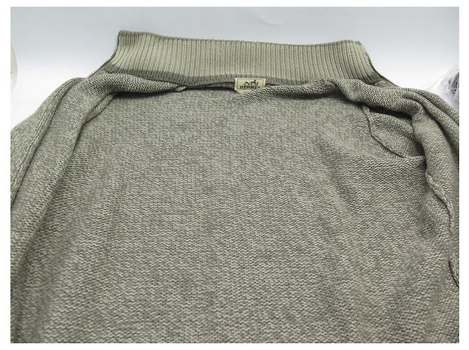 Hermès HERMES JACKE WESTE MIT REISSVERSCHLUSS L 56 AUS GRAUEM CASHMERE - Ansicht 4