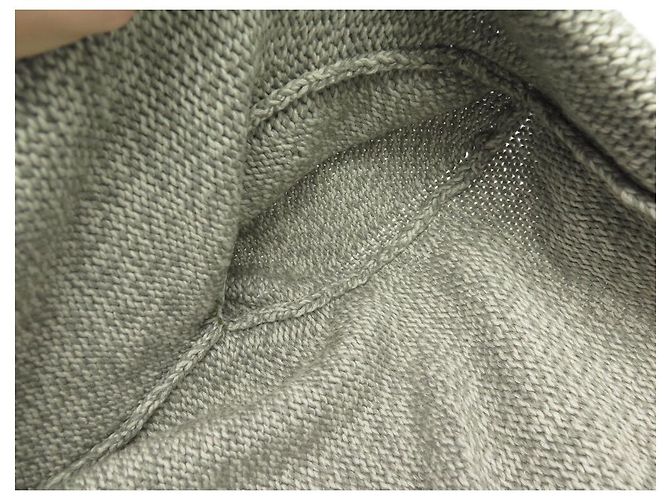Hermès HERMES JACKE WESTE MIT REISSVERSCHLUSS L 56 AUS GRAUEM CASHMERE - Ansicht 7