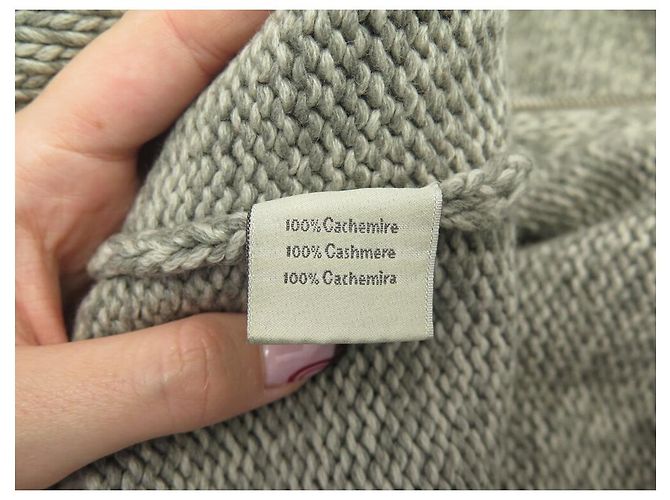 Hermès HERMES JACKE WESTE MIT REISSVERSCHLUSS L 56 AUS GRAUEM CASHMERE - Ansicht 9