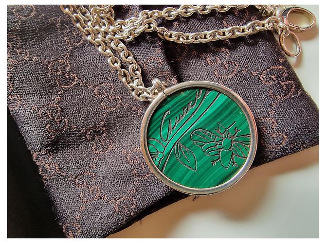 Gucci Flora in argento massiccio 925 e malachite Verde - vista 5