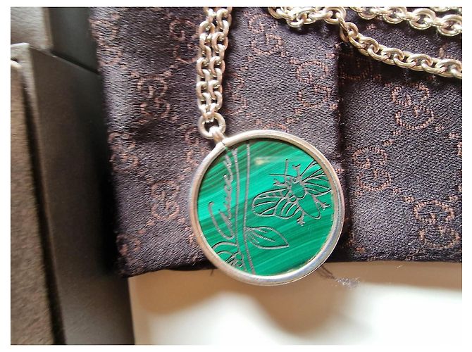 Gucci Flora in argento massiccio 925 e malachite Verde - vista 6