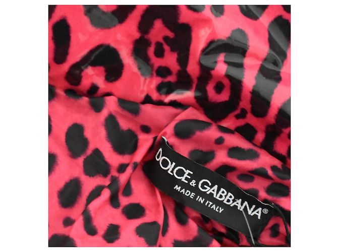 Chaqueta Puffer Dolce & Gabbana Rosa Estampado Leopardo - vista 5