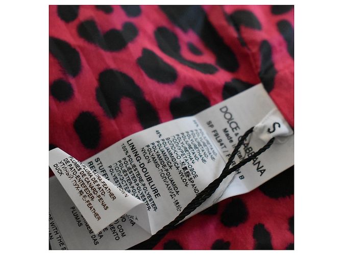 Chaqueta Puffer Dolce & Gabbana Rosa Estampado Leopardo - vista 6