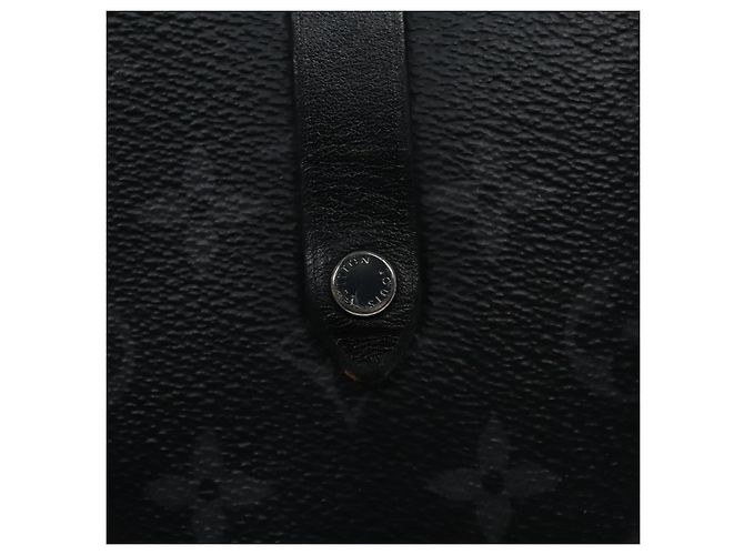 LOUIS VUITTON Monogram Eclipse Doppia Pochette per Telefono Grigio M69534 LV Auth 89410 Marrone Monogramma - vista 19